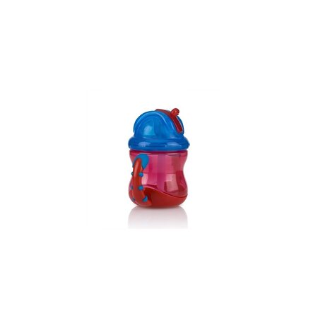 Pahar cu pai si manere, Vari Flo sistem Flip It/Click Lock, 240 ml, 12 luni+, Nuby 437443